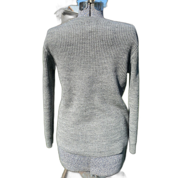 H&M Men's Wool Blend Waffle Knit Casual Pullover Sweater Med Grey VGC Size M - Picture 2 of 4